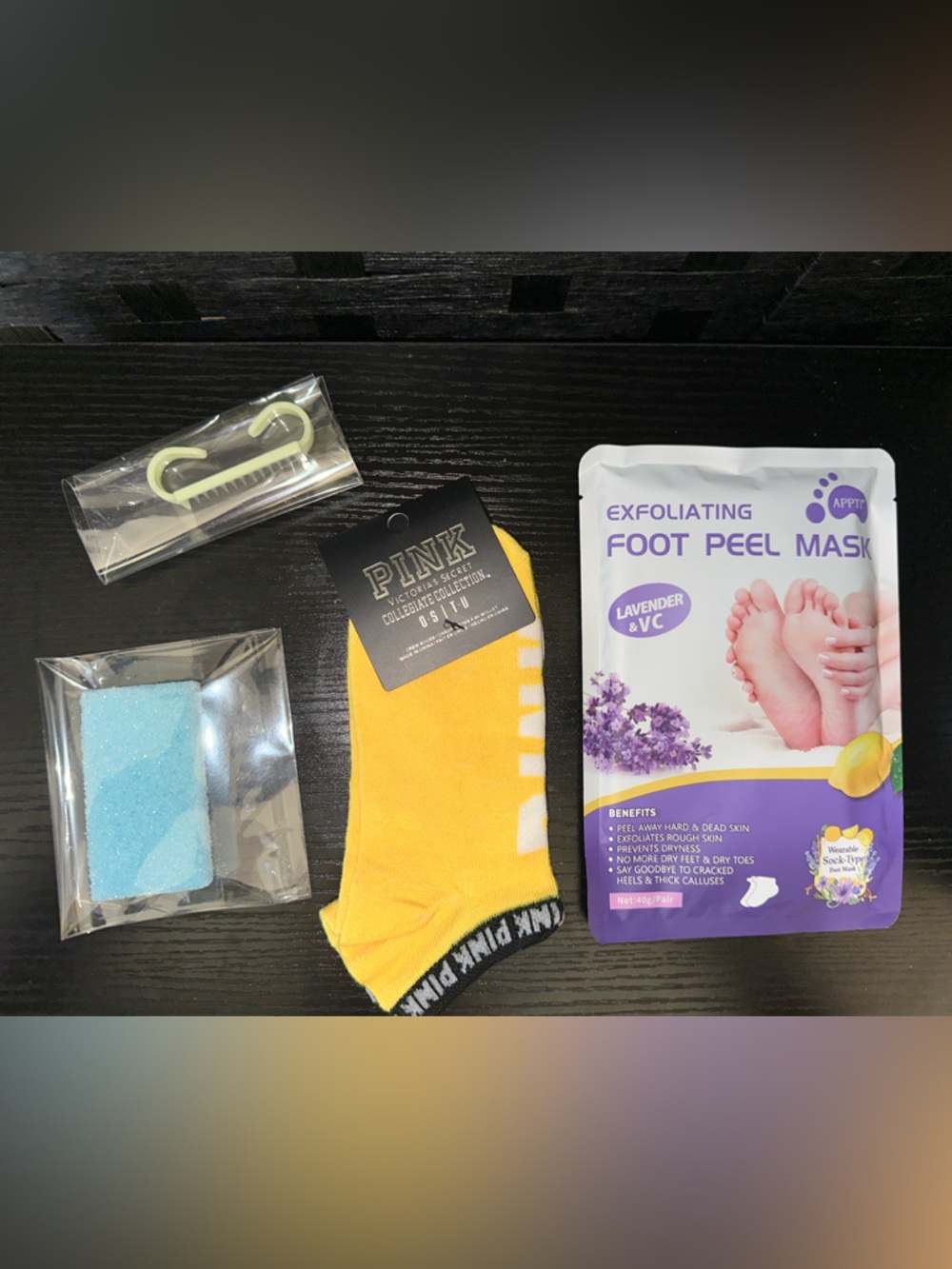 PINK Victoria's Secret Yellow No-Show Athletic Socks